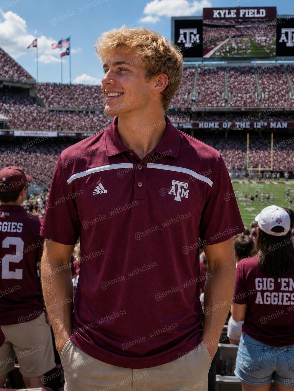 Texas A&M Aggies Adidas Polo Shirt Men’s 2XL Maroon NCAA College Golf Shirt